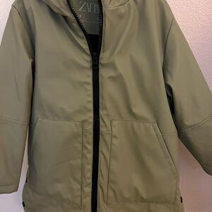 Zara Kids Khaki Green Raincoat